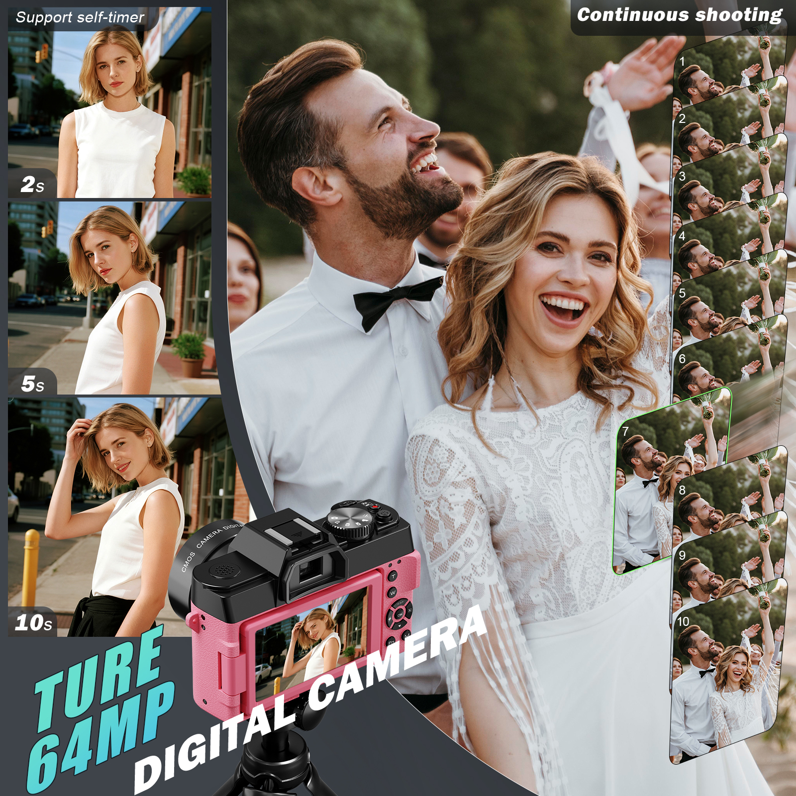 NBD Pink Camera 64MP&8K Video/ – Photography Nature Images Bewertung und Preis