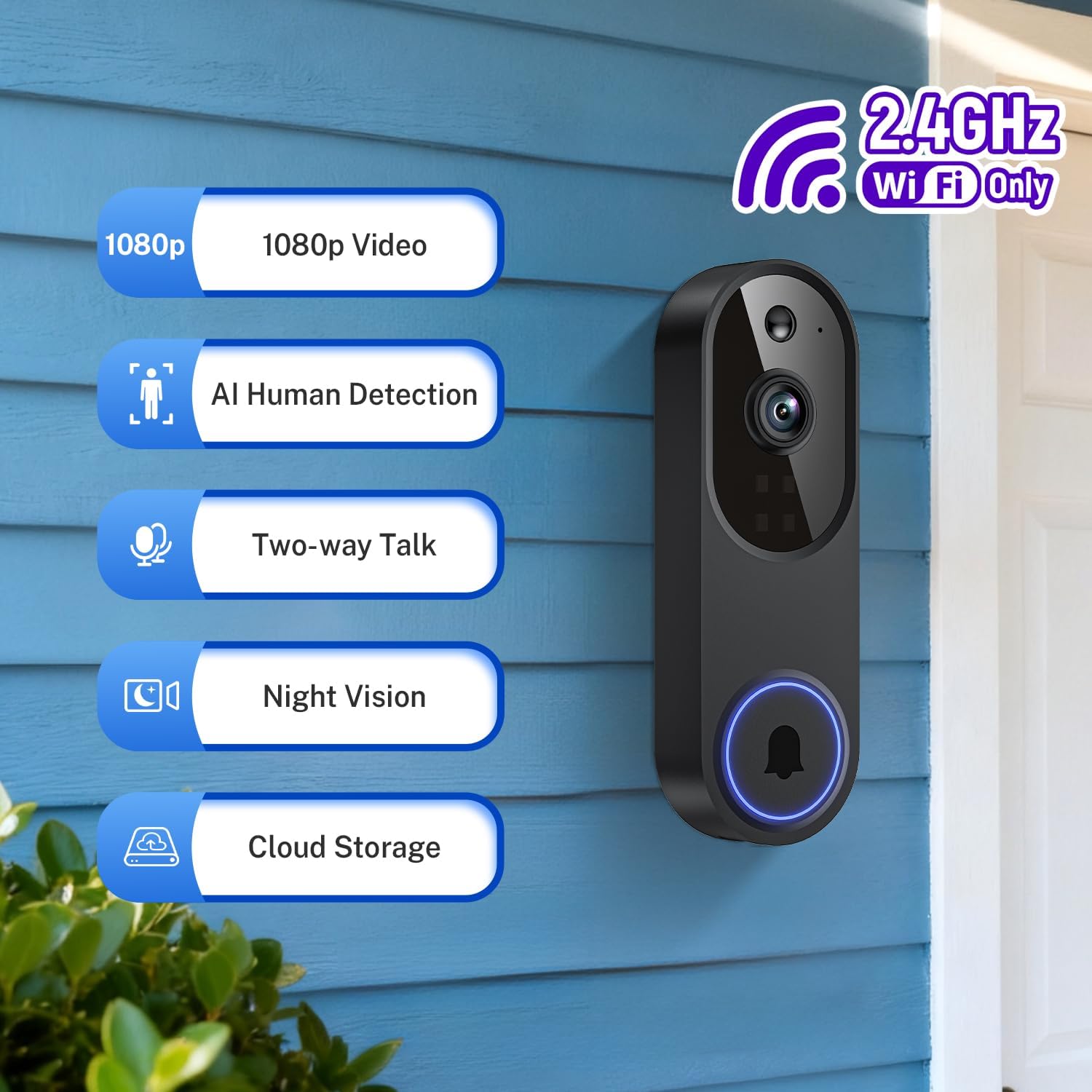 Wireless Wi-Fi Video Doorbell  – Photographic Memory Bewertung und Preis