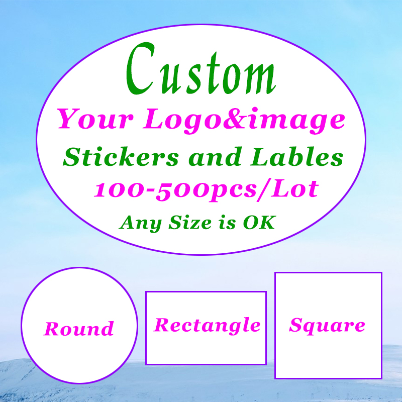 500-100Pcs Custom Stickers Cus – Photography Logo Bewertung und Preis