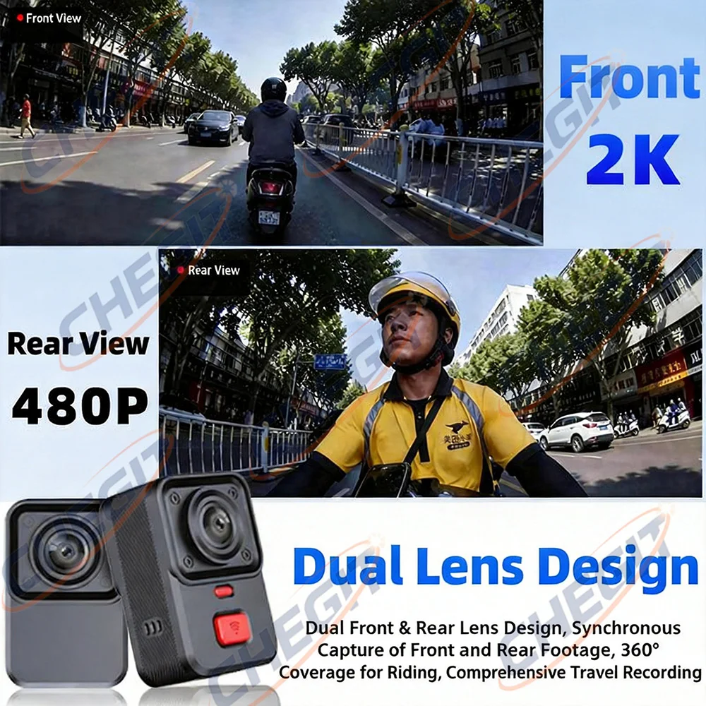 2 Camera Motorcycle DVR 2K HD  – Photographic Memory Bewertung und Preis