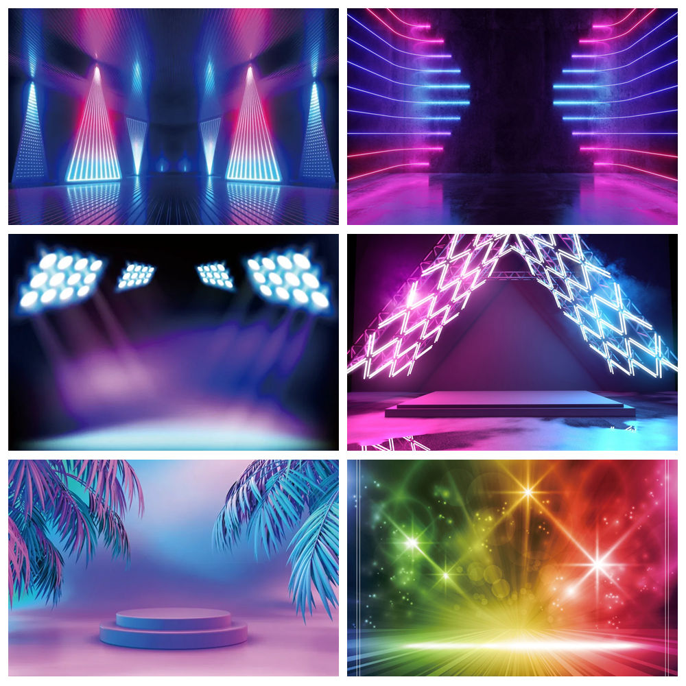 Neon Color Dance Stage Backdro – Photography Zone Bewertung und Preis