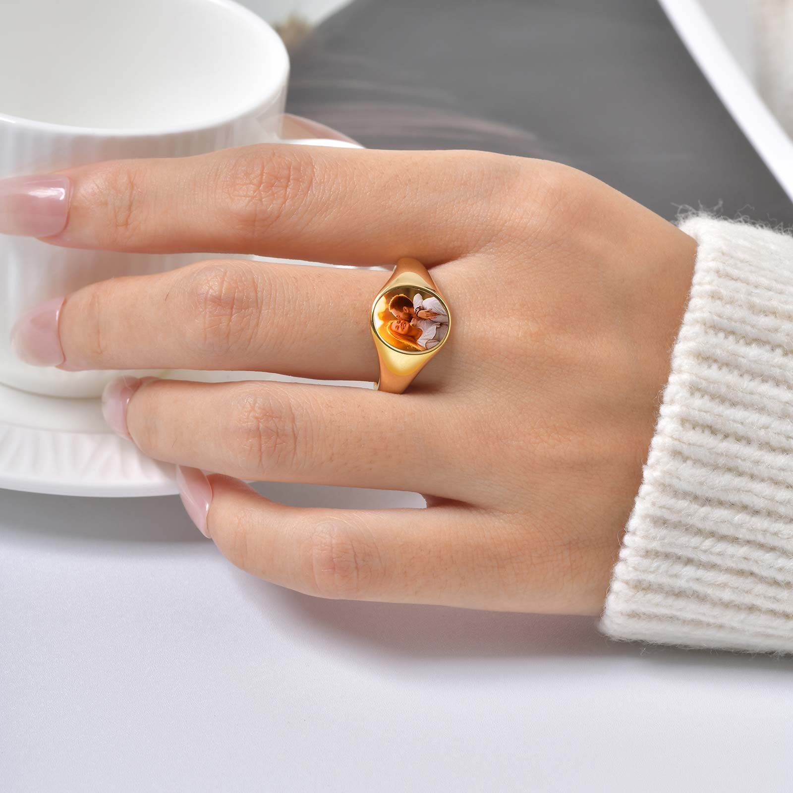 Custom Photo Signet Ring for W – Photography Logo Bewertung und Preis