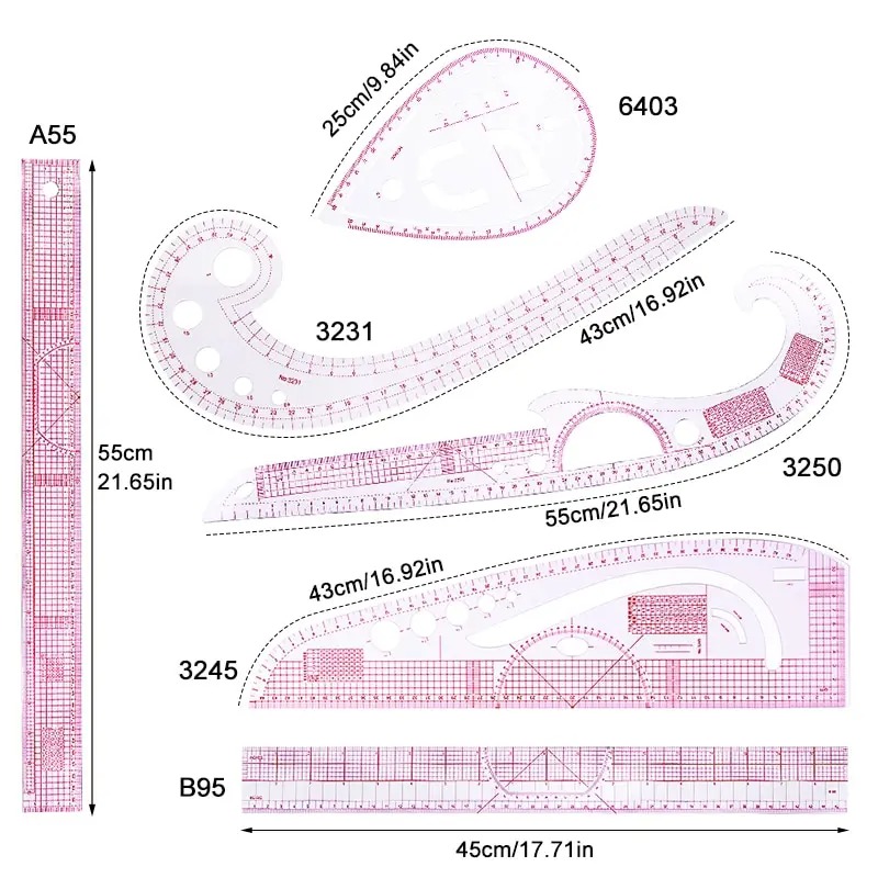 6PCS French Curve Ruler Soft P – Photography Rules Bewertung und Preis