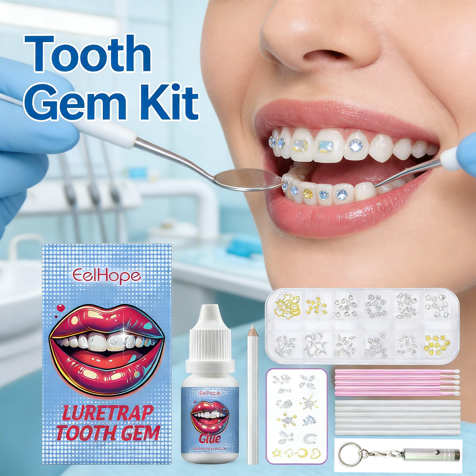 Tooth Gems Sparkling Teeth Jew – Photography Fashion Bewertung und Preis