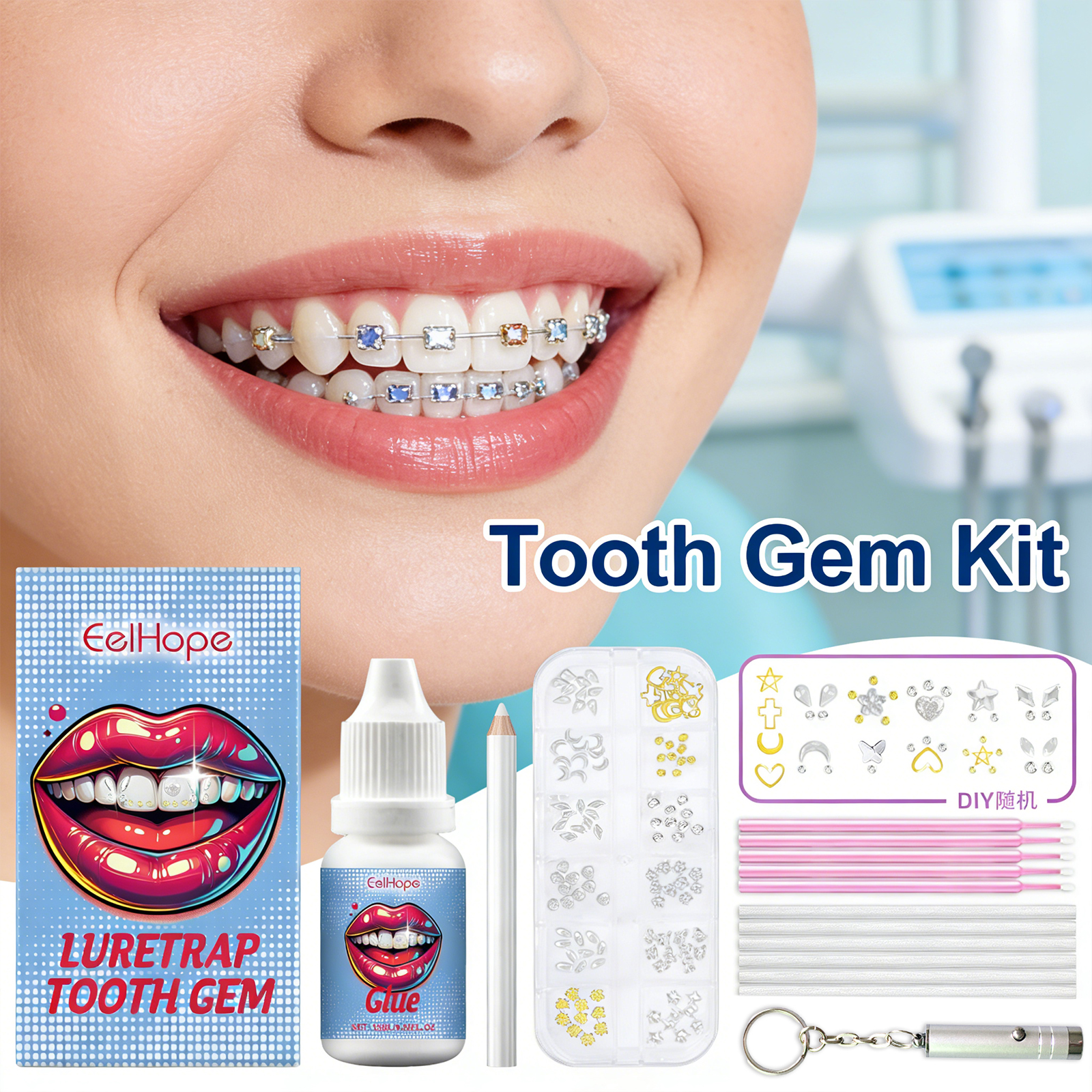 Tooth Gems Sparkling Teeth Jew – Photography Fashion Bewertung und Preis