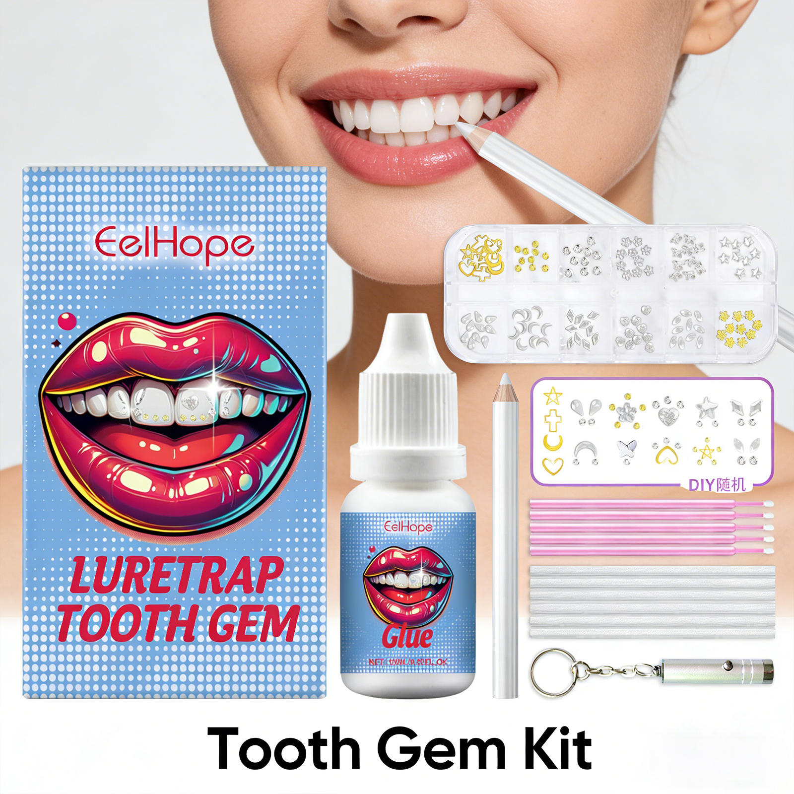 Tooth Gems Sparkling Teeth Jew – Photography Fashion Bewertung und Preis