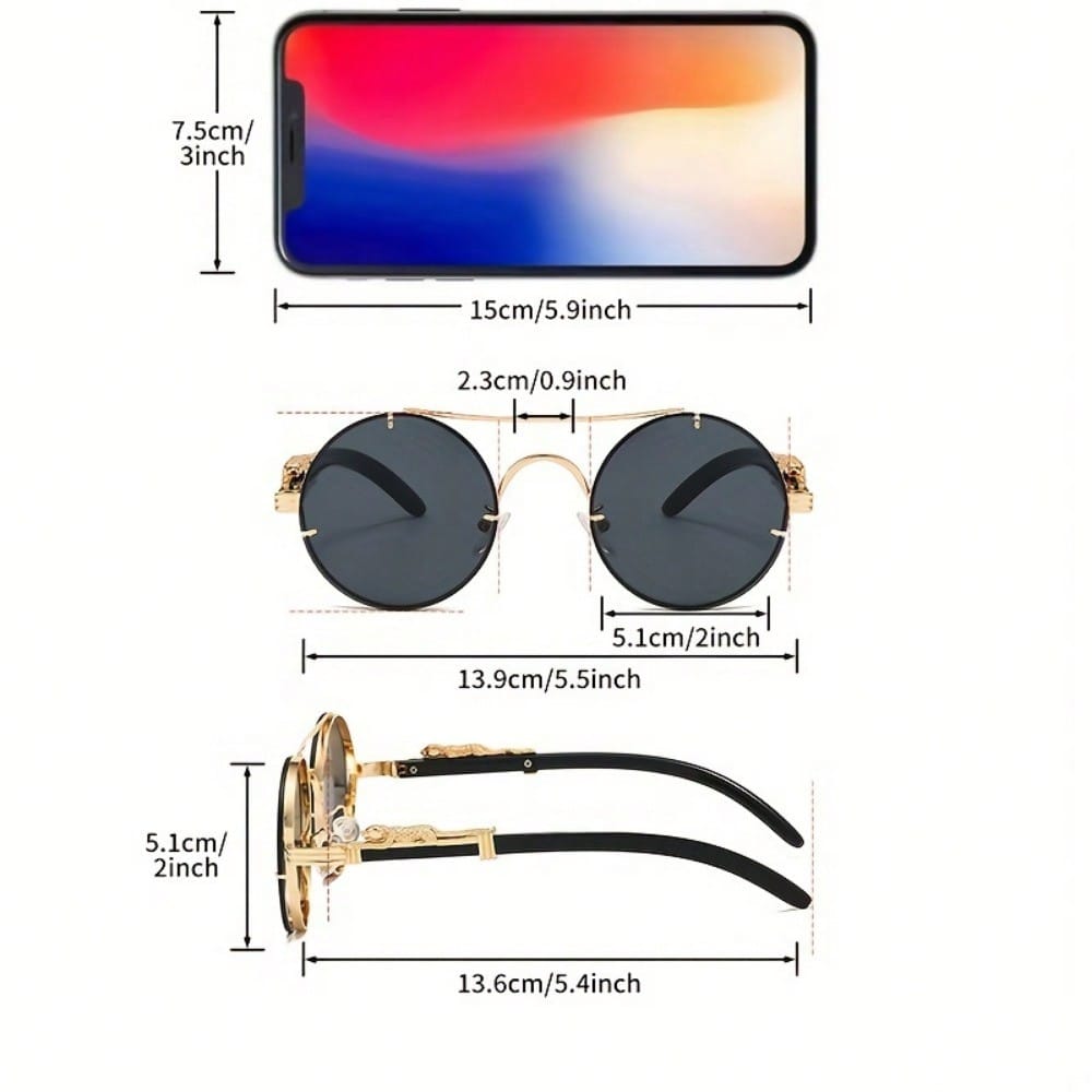 Stylish Round Metal Frame Sung – Photography Fashion Bewertung und Preis